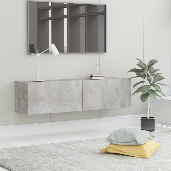 TV Cabinet Concrete Grey 120x30x30 cm Engineered Wood