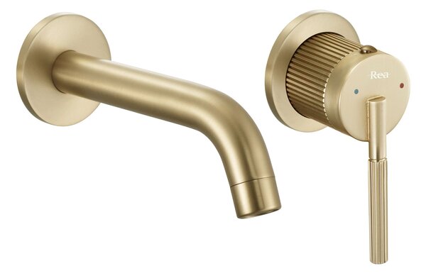 Wall Mounted faucet Rea Argon Brush Gold+ BOX