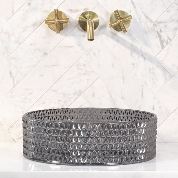 Countertop washbasin Rea Cristal Black 35