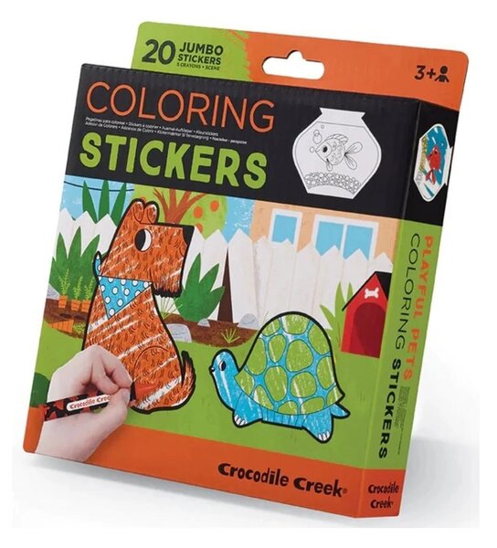 Crocodile Creek Playful Pets Colouring Stickers
