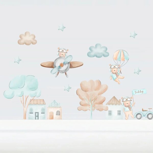 Live Vida Teddy Adventures Large Wall Stickers