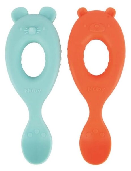 Nuby Easy Grip Baby Spoons Pack of 2