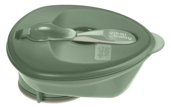 Vital Baby Nourish Power Suction Bowl - Natural Moss