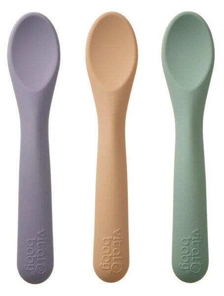 Vital Baby Nourish Silicone Spoons Pack of 3 - Pastel