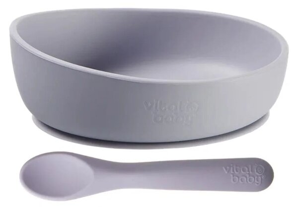 Vital Baby Nourish Silicone Suction Bowl Set - Dusky Mauve