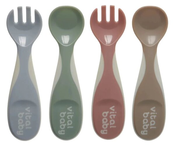 Vital Baby Nourish Chunky Cutlery Natural Pack of 4