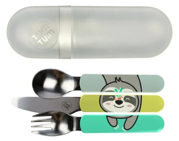 TUM TUM Travel Cutlery Set with Case - Stanley Sloth