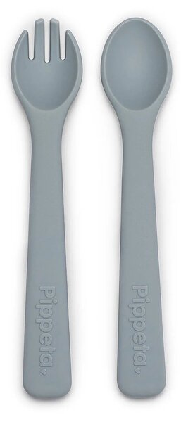 Pippeta Silicone Spoon & Fork - Sea Salt