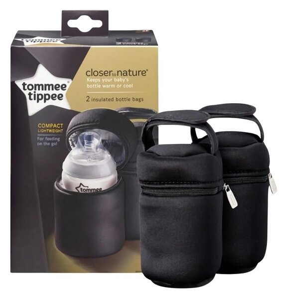 Tommee Tippee Closer to Nature Insulated Bottle Bags Pack of 2