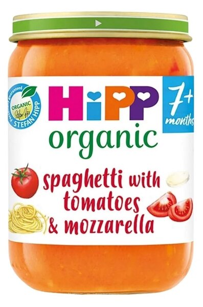 HiPP Organic Spaghetti with Tomatoes & Mozzarella Baby Food Jar 7+ months 190g