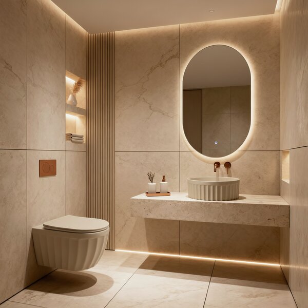 Countertop Basin Rea DUO Caffe Latte Matt