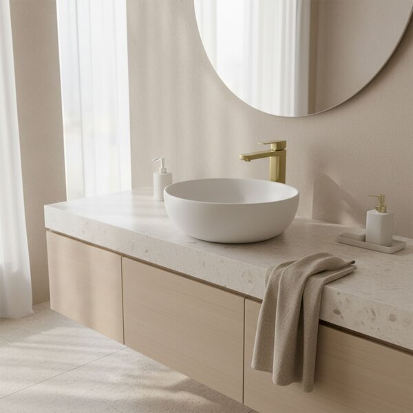 Bathroom faucet Rea Arlo Brush Gold