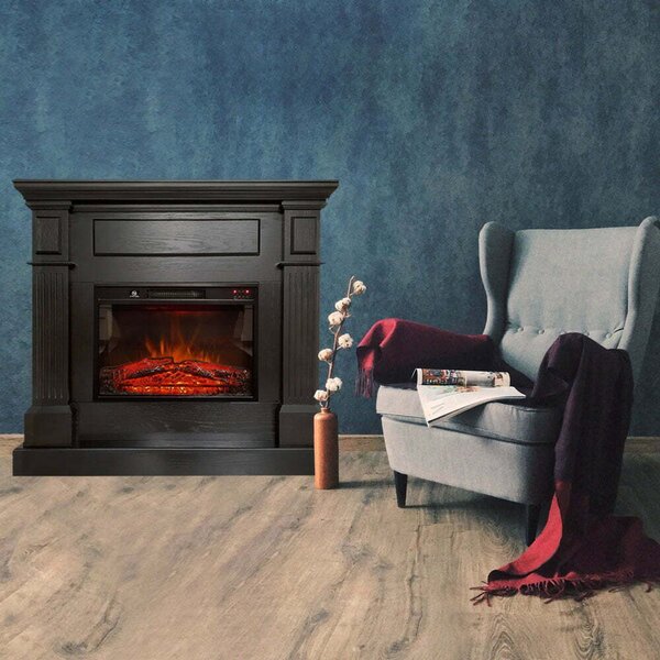 Electric Fireplace ElectricSun TUX Wenge Free Standing Electric Fires, with Sound Effect, L110xH102cm