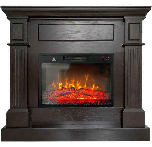 Electric Fireplace ElectricSun TUX Wenge Free Standing Electric Fires, with Sound Effect, L110xH102cm