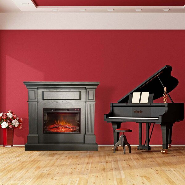 Electric Fireplace ElectricSun TUX Wenge Free Standing Electric Fires, with Sound Effect, L110xH102cm