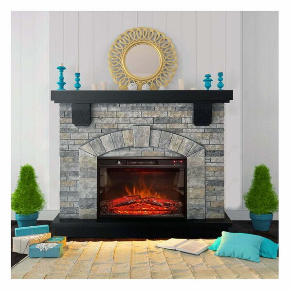 Electric fireplace ElectricSun GREYSTONE free standing electric fires, with Sound Effect, W115xH102cm