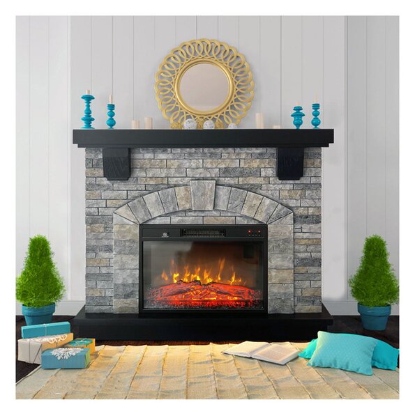 Electric fireplace ElectricSun GREYSTONE free standing electric fires, with Sound Effect, W115xH102cm