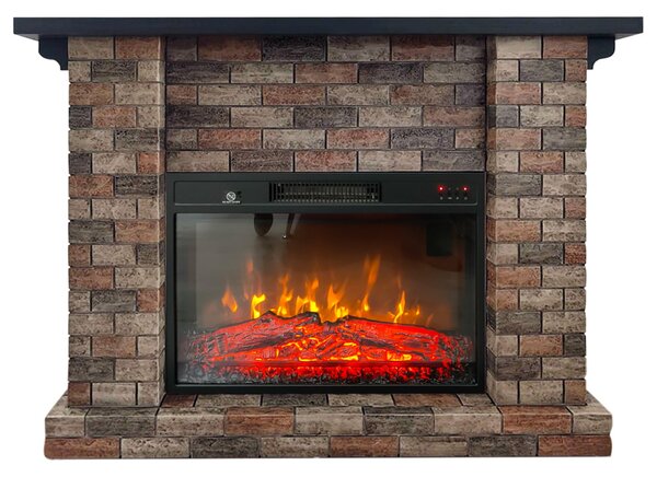 Electric Fireplace ElectricSun ALPINE ROCK Free Standing Electric Fires, with Sound Effect, W107xH81cm