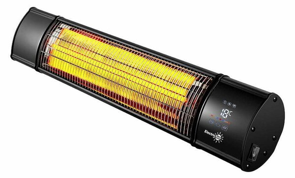 2400/1440/960/240 Watt ElectricSun black 100x16cm Infrared Patio Heater, Indoor/Outdoor Use, with Thermostat and App