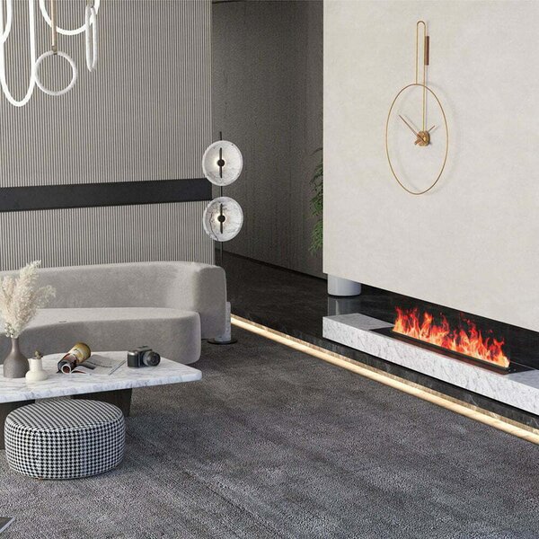 Built-in 3D Electric Fireplace Insert with Water Vapour, LED, with APP, ElectricSun MISTique BIG 150 cm