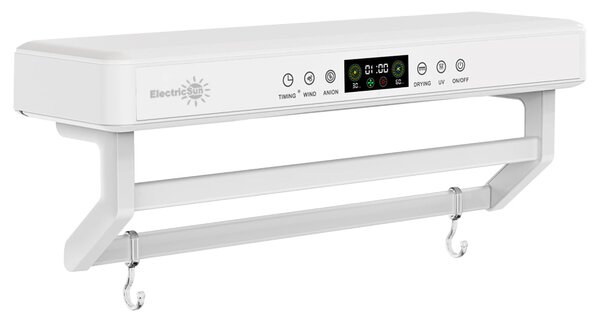 UV Towel Dryer and Sanitizer, Bath or Kitchen, Wall Mounted, 60 cm, 450W, ElectricSun PREMIUM White