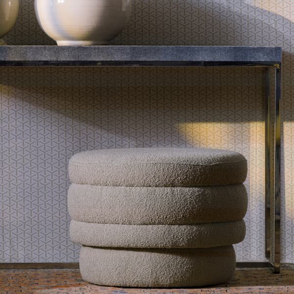 Teddy Stool, Chair, Dark Neutral - Andrew Martin Boucle