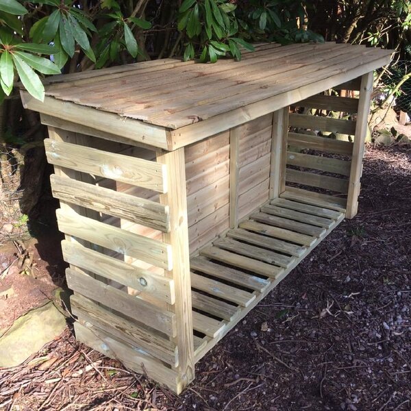 Blackfriars Large Wooden Garden Log Store In Natural