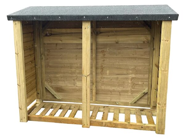 Blackfriars Wooden Garden Log Store In Natural