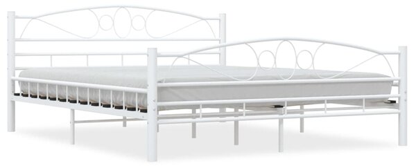 Bed Frame with Headboard White 160x200 cm Metal