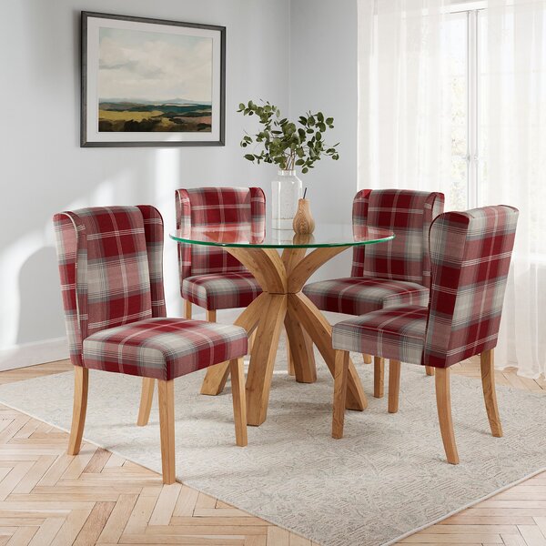 Oswald Set of 2 Dining Chairs, Country Check