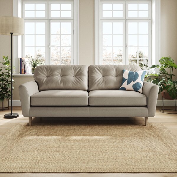 Sven Opulent Velvet 4 Seater Sofa Grey