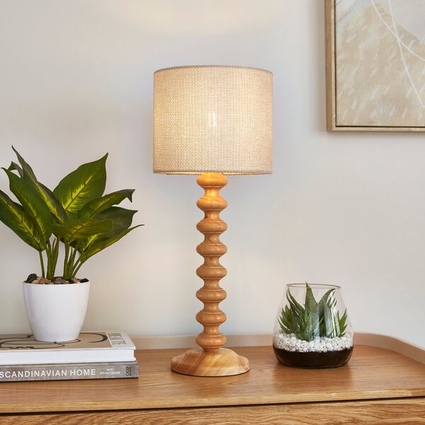 Barkweave Drum Lamp Shade Natural