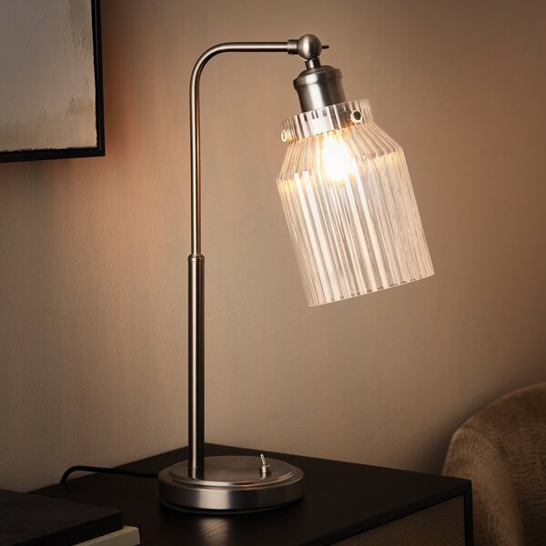 Tobias Industrial Ribbed Adjustable Table Lamp