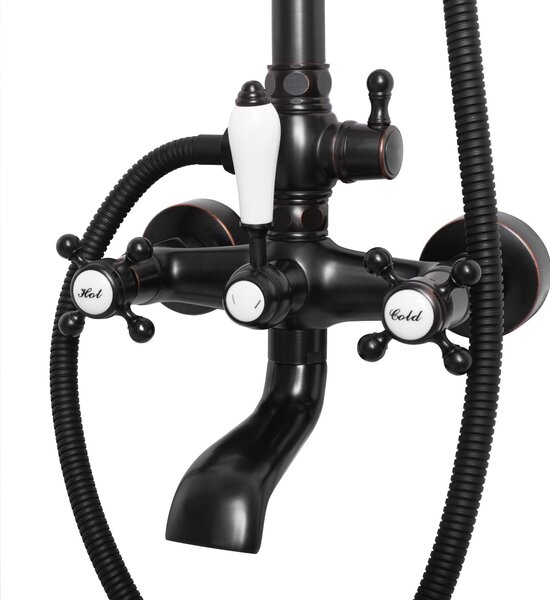 Shower set REA BERGAMO OLD BLACK