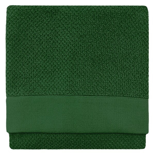 Textured Weave Towel Dark Green