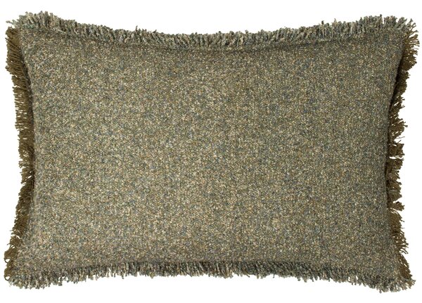 Yard Doze Woven Fringed 40cm x 60cm Filled Cushion Moss