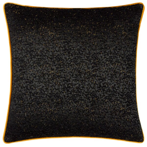 Galaxy Chenille Piped 50cm x 50cm Filled Cushion Black