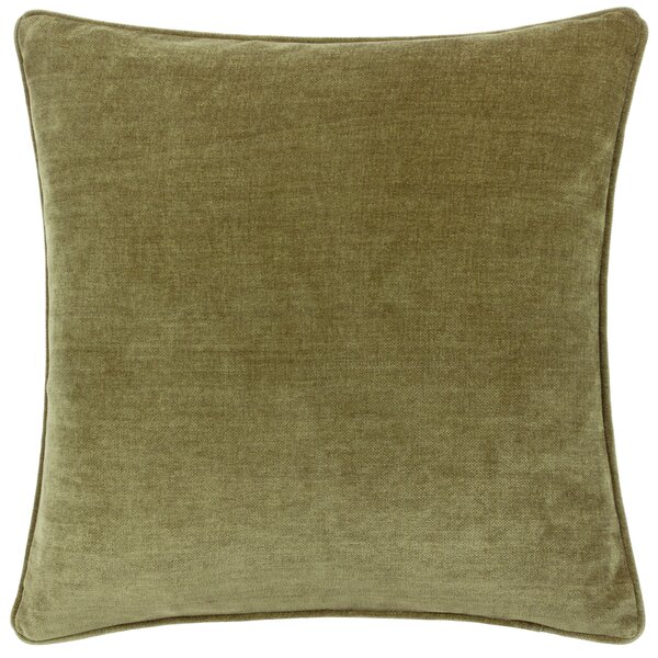 Yard Heavy Chenille Reversible Filled Cushion 50cm x 50cm Olive