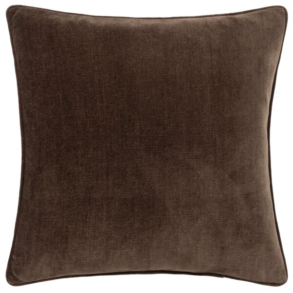 Heavy Chenille Reversible 50cm x 50cm Filled Cushion Brown
