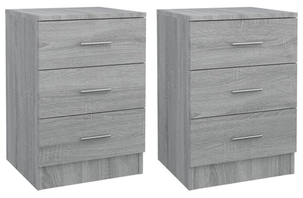 Bedside Cabinets 2 pcs Grey Sonoma 38x35x56 cm Engineered Wood