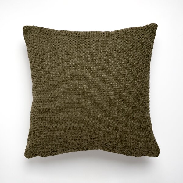 Basketweave Cushion Green