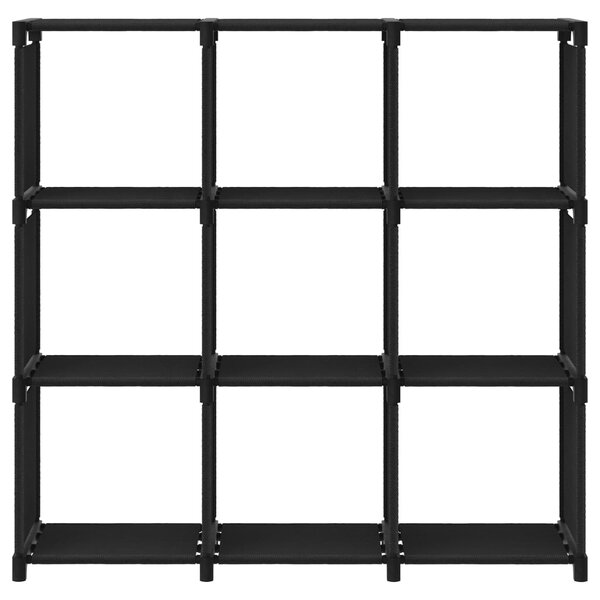 9-Cube Display Shelf Black 103x30x107.5 cm Fabric