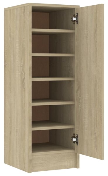 Shoe Cabinet Sonoma Oak 32x35x92 cm Engineered Wood