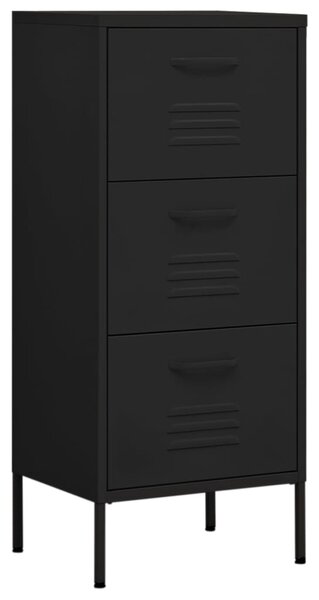 Storage Cabinet Black 42.5x35x101.5 cm Steel