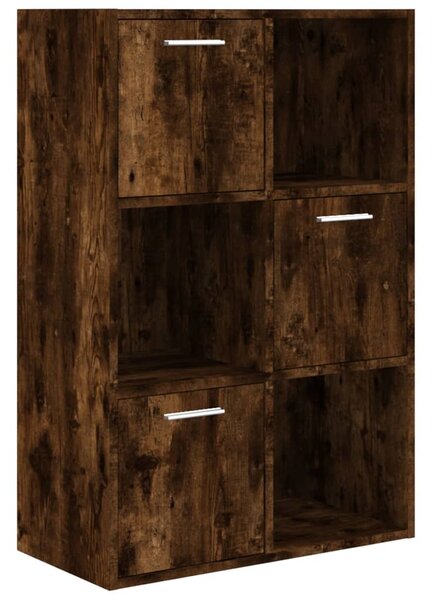 Storage Cabinet Smoked Oak 60x29.5x90 cm