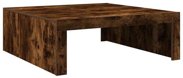 Coffee Table Smoked Oak 100x100x35 cm Engineered Wood