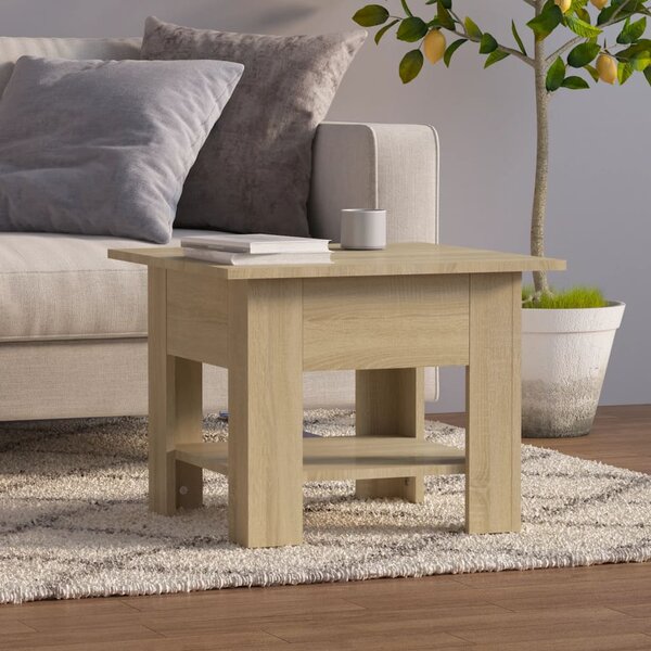 Coffee Table Sonoma Oak 55x55x42 cm Engineered Wood