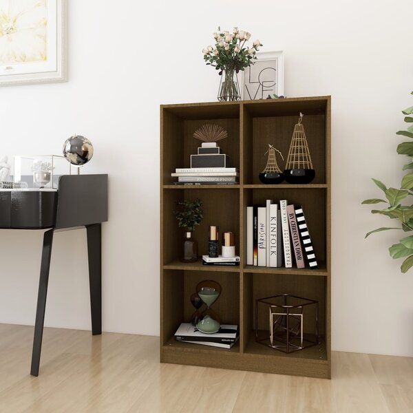 Book Cabinet Honey Brown 70x33x110 cm Solid Pinewood