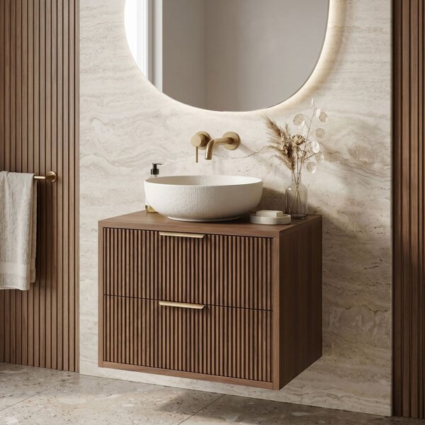 Bathroom vanity cabinet Rea Mono 60cm Brown