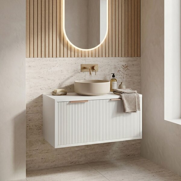 Bathroom vanity cabinet Rea Core 80cm White